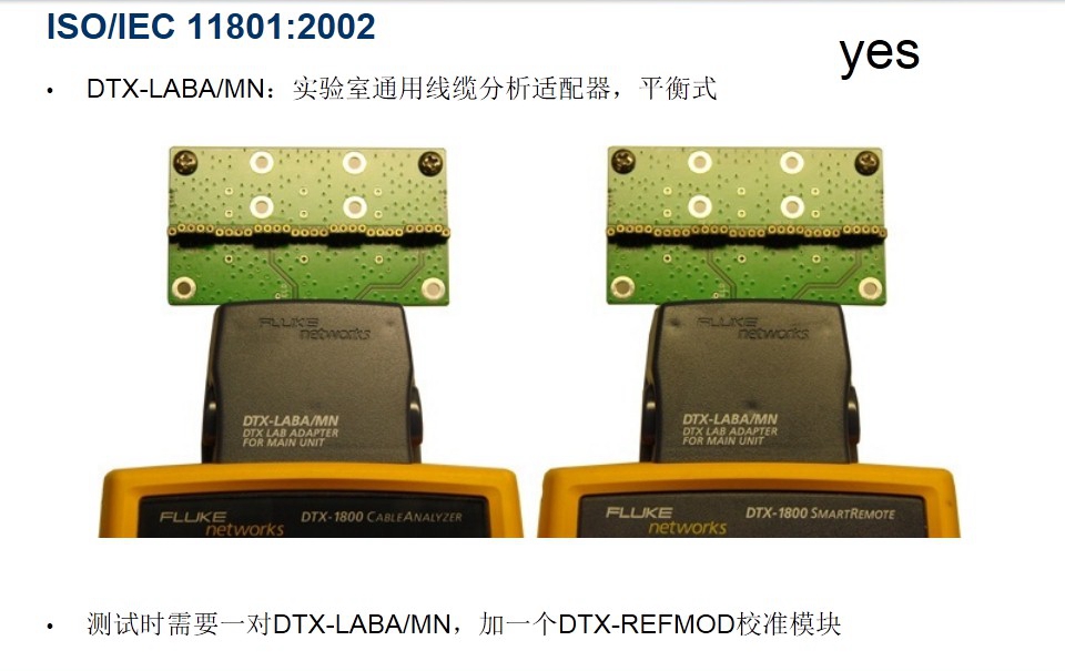 測試時需要一對DTX-LABA/MN，加一個DTX-REFMOD校準(zhǔn)模塊圖